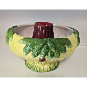 World Market Flaming Volcano Bowl – Palm Tree Design | 32 oz Tiki Punch Bowl